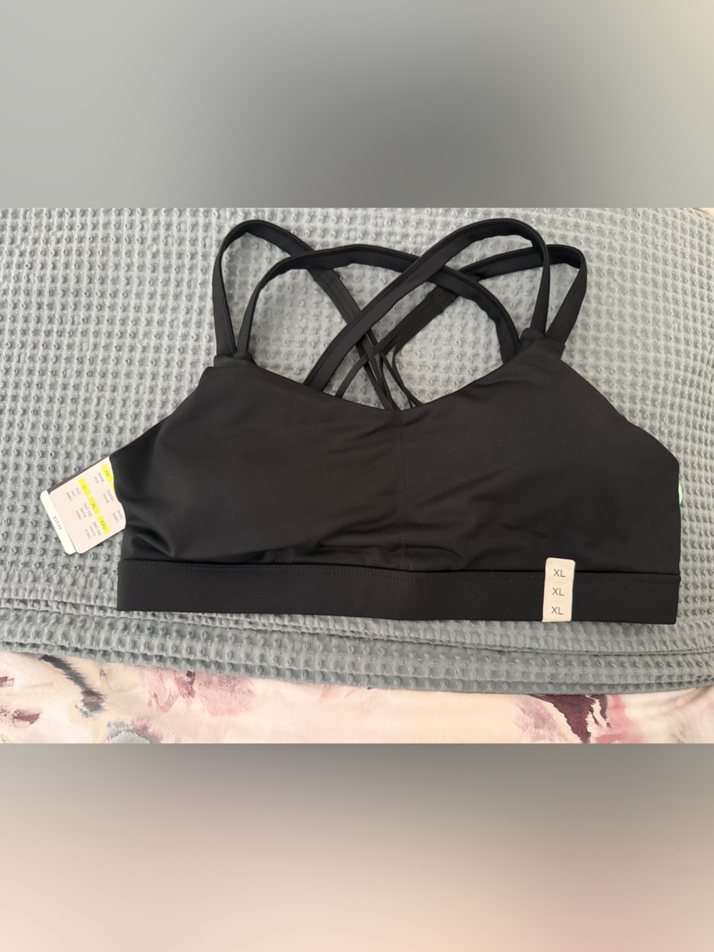C9 by Champion black strapped sports bra NWT size XL